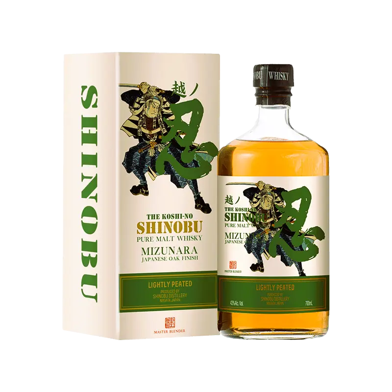 SHINOBU PURE MALT WHISKY LIGHTLY PEATED MIZUNARA OAK